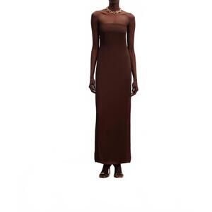 NEW LE CLE istanbul maxi dress in espresso